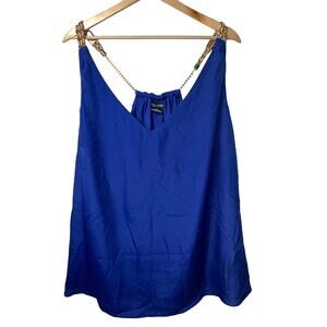 City Chic Medium Blue Layered Tank Top